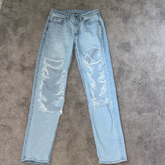 American Eagle 90s Straight Jeans Size 00 - Picture 1 of 14